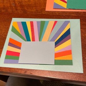 Set of 5 handmade cards with envelopes